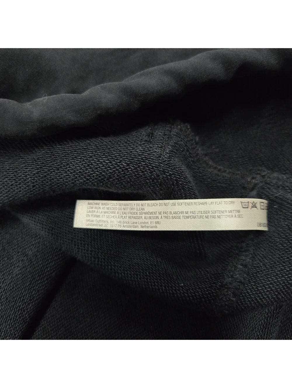 Size XL Free People FP Daybreak Reflective Sweater Black Pullover Hoodie 1/4 Zip